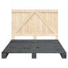 vidaXL Cadre de lit sans matelas gris 140x200 cm bois massif de pin