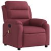 vidaXL Fauteuil de massage inclinable Rouge bordeaux Tissu