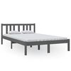 vidaXL Cadre de lit sans matelas gris bois massif 120x200 cm
