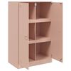 vidaXL Buffet rose 67x39x107 cm acier