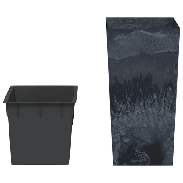 vidaXL Jardini&egrave;re et int&eacute;rieur amovible anthracite PP aspect b&eacute;ton