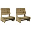 vidaXL Chaises de jardin lot de 2 60x64x70,5 cm bois de pin imprégné