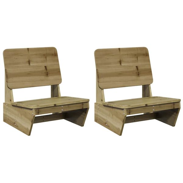 vidaXL Chaises de jardin lot de 2 60x64x70,5 cm bois de pin imprégné