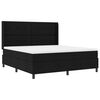 vidaXL Lit &agrave; ressorts avec matelas Noir 200 x 180 cm tissu