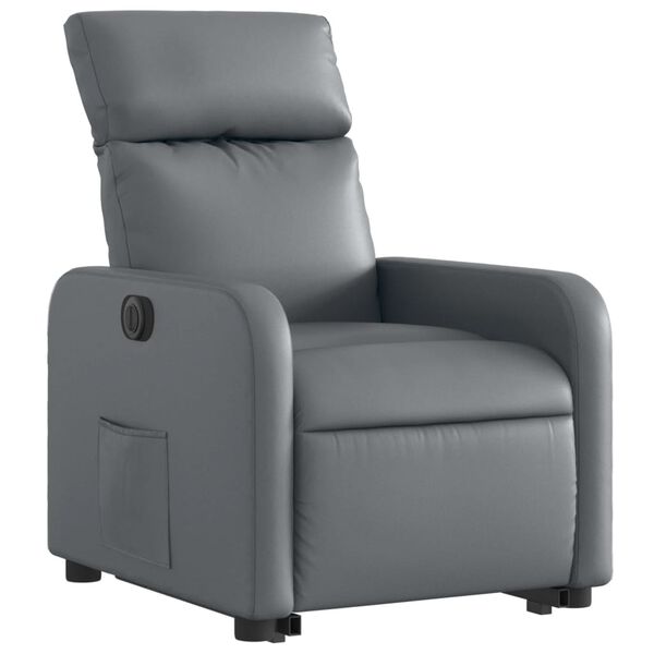 vidaXL Fauteuil inclinable &eacute;lectrique gris similicuir