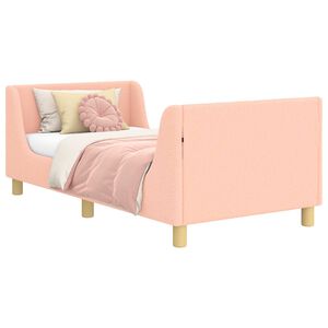 vidaXL Cadre de lit pour enfants avec t&ecirc;te de lit Rose 80 x 160 cm