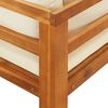 vidaXL Salon de jardin 4 pcs avec coussins blanc cr&egrave;me Bois d'acacia