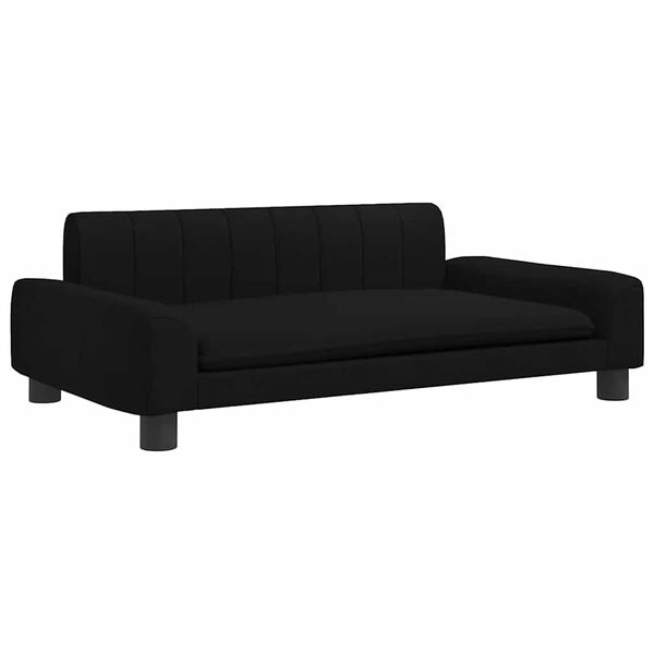 vidaXL Canap&eacute; pour enfants noir 90x53x30 cm tissu