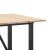 vidaXL Table à manger cadre en O 160x80x75 cm bois de pin massif acier