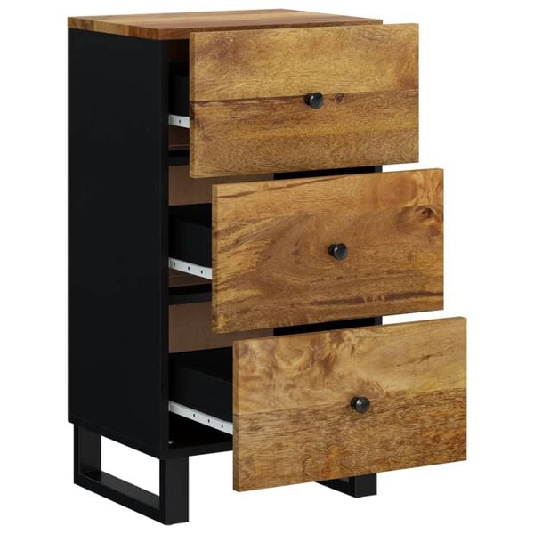 vidaXL Buffet avec 3 tiroirs 40x33,5x75 cm bois massif de manguier