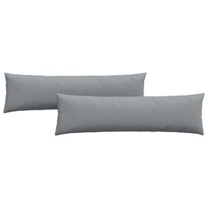 vidaXL Coussins de canap&eacute; 2 pcs Gris clair 145 x 40 cm tissu