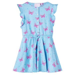 Robe pour enfants avec boutons sans manches bleu 128