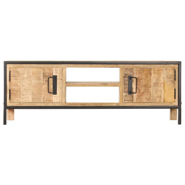 vidaXL Meuble TV 120x30x40 cm Bois de manguier brut