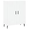 vidaXL Buffet haut Blanc 69,5x34x180 cm Bois d'ing&eacute;nierie