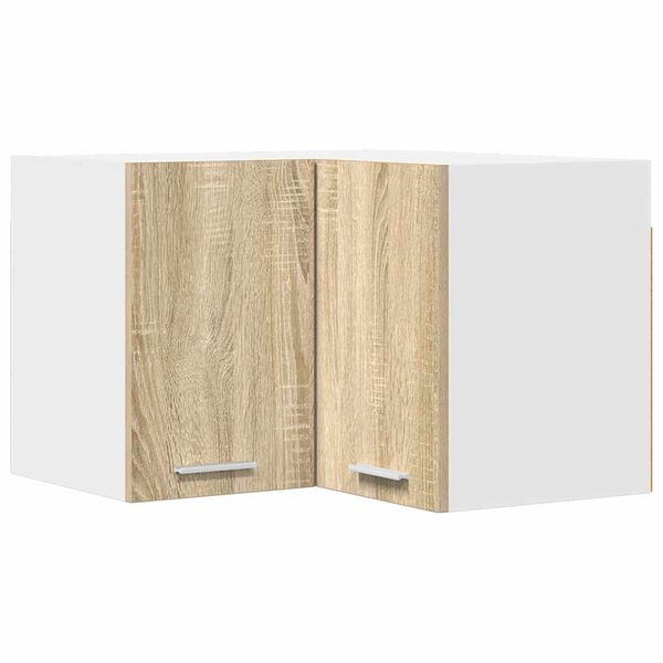vidaXL Armoire suspendue Ch&ecirc;ne Sonoma et Blanc 57 x 57 x 40 cm