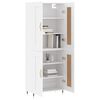 vidaXL Buffet haut Blanc 69,5x34x180 cm Bois d'ing&eacute;nierie