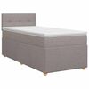 vidaXL Lit boxspring avec matelas Taupe 90 x 190 cm Tissu