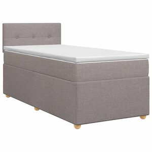 vidaXL Lit boxspring avec matelas Taupe 90 x 190 cm Tissu