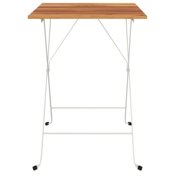 vidaXL Table de bistro pliante 55x54x71cm Bois acacia solide et acier
