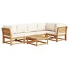 vidaXL Salon de jardin 6 pcs avec coussins bois d'acacia solide