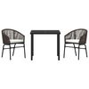 vidaXL Ensemble de salle &agrave; manger pour jardin 3 pcs Marron