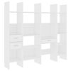 vidaXL Ensemble de biblioth&egrave;que 4 pcs Blanc Bois d'ing&eacute;nierie