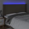 vidaXL T&ecirc;te de lit &agrave; LED Taupe 183x16x118/128 cm Tissu