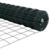 vidaXL Cl&ocirc;ture avec poteau Vert 0,4 x 25 m Acier et PVC
