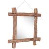 vidaXL Miroir &agrave; b&ucirc;ches Naturel 70x70 cm bois de teck recycl&eacute;