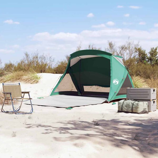 vidaXL Tente de plage 2 personnes vert imperméable