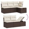 vidaXL Salon de jardin avec coussins 6 pcs marron r&eacute;sine tress&eacute;e