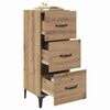 vidaXL Buffet Ch&ecirc;ne artisanal 34,5 x 34 x 90 cm Bois d'ing&eacute;nierie