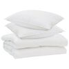 vidaXL Couette avec oreiller 3 pcs Blanc Microfibre