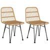 vidaXL Chaises de jardin lot de 2 48x62x84 cm R&eacute;sine tress&eacute;e