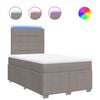 vidaXL Sommier &agrave; lattes de lit avec matelas taupe 120x190 cm tissu