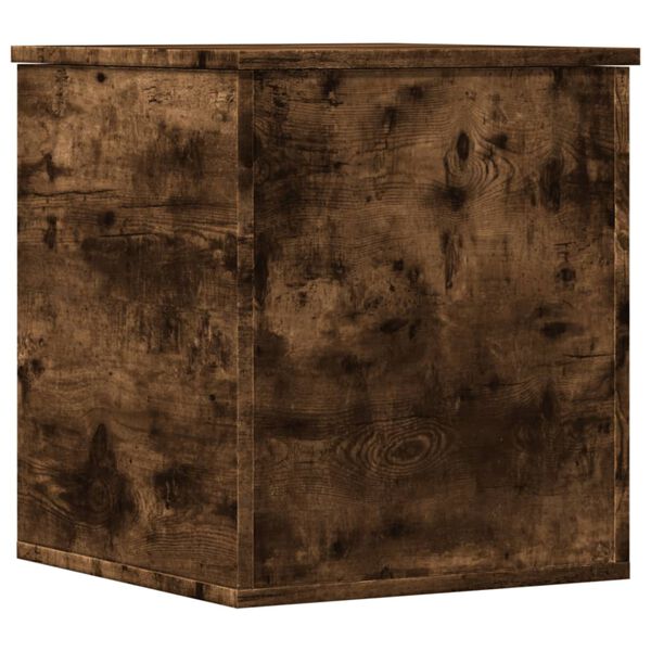 vidaXL Bo&icirc;te de rangement ch&ecirc;ne fum&eacute; 40x42x46 cm bois d'ing&eacute;nierie