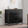 vidaXL Buffet avec tiroir Ch&ecirc;ne noir 79,5 x 35,5 x 74,5 cm