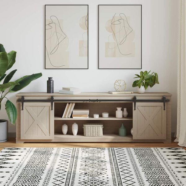 vidaXL Kit de porte d'armoire coulissante 200 cm acier au carbone