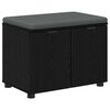 vidaXL Banc d'entr&eacute;e avec coussin Ch&ecirc;ne Noir 60 x 38 x 46 cm