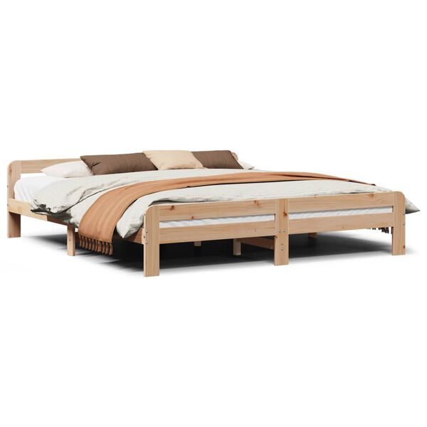 vidaXL Cadre de lit sans matelas 200x200 cm bois massif de pin