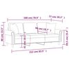 vidaXL Canap&eacute; 3 places avec oreillers d&eacute;coratifs rose 180 cm velours