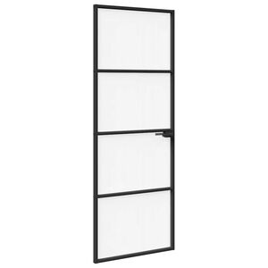 vidaXL Porte de maison 76 x 201,5 x 3,5 cm Aluminium et Verre Tremp&eacute;