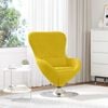 vidaXL Fauteuil &oelig;uf Jaune Velours