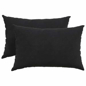 vidaXL Coussins de canap&eacute; 2 pcs Noir 60 x 40 cm