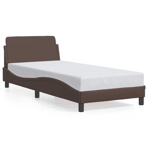 vidaXL Cadre de lit Dover marron 90x200 cm similicuir