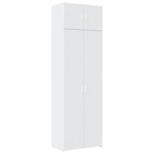 vidaXL Armoire de rangement blanc 70x42,5x225 cm bois d'ing&eacute;nierie