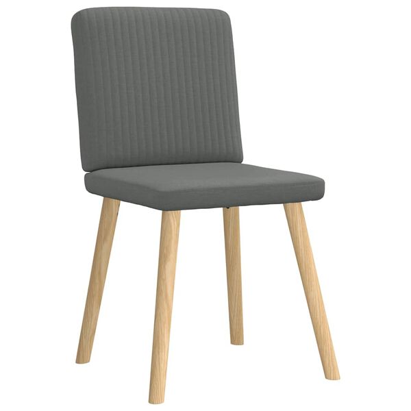 vidaXL Chaises à manger lot de 6 gris foncé tissu