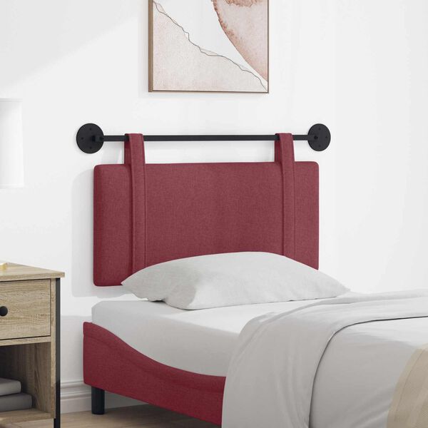 vidaXL T&ecirc;te de lit suspendue Uni Bordeaux 100 x 55 x 5 cm tissu