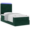 vidaXL Cadre de lit ottoman avec matelas vert fonc&eacute; 100x200 cm velours