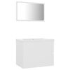 vidaXL Ensemble de meubles de salle de bain blanc bois d'ing&eacute;nierie